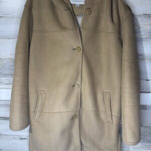 Liz Claiborne Women's Beige Pea Coat